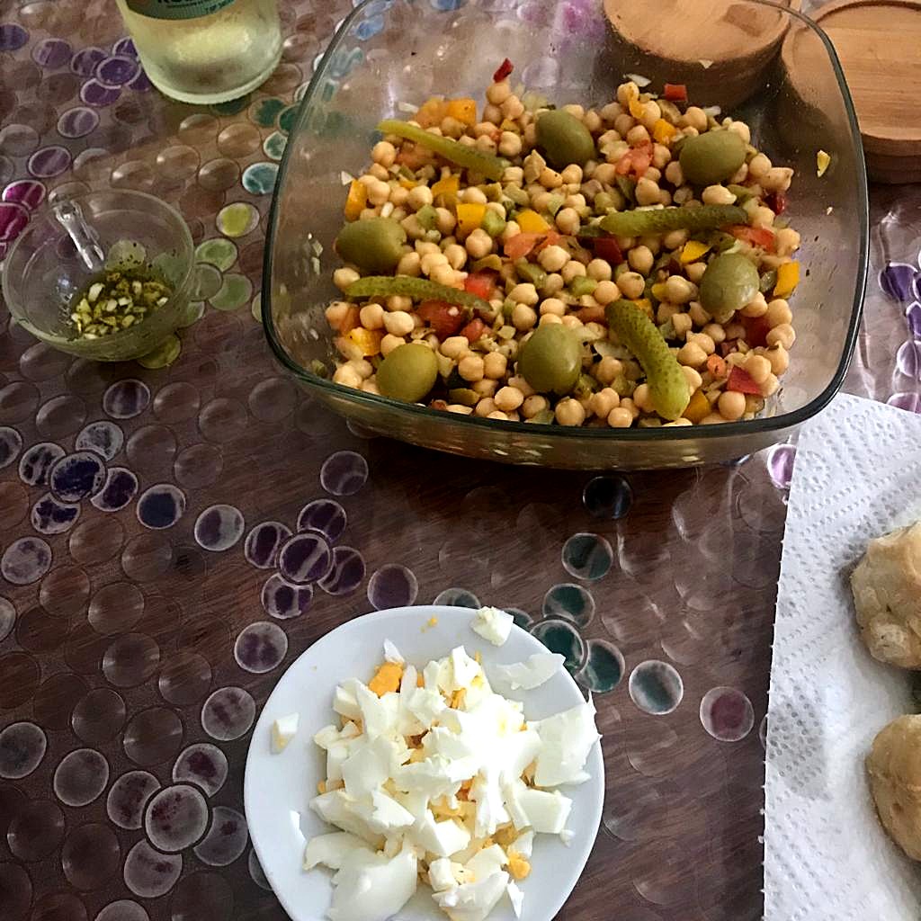 Ensalada de garbanzos.
