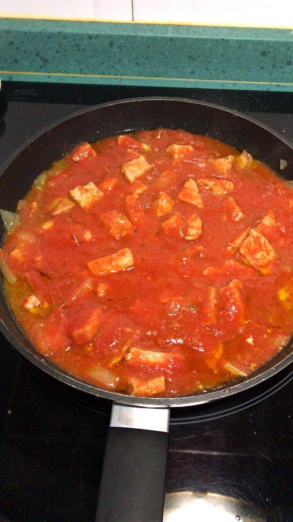 Fritada de tomate con presa ibérica (1)