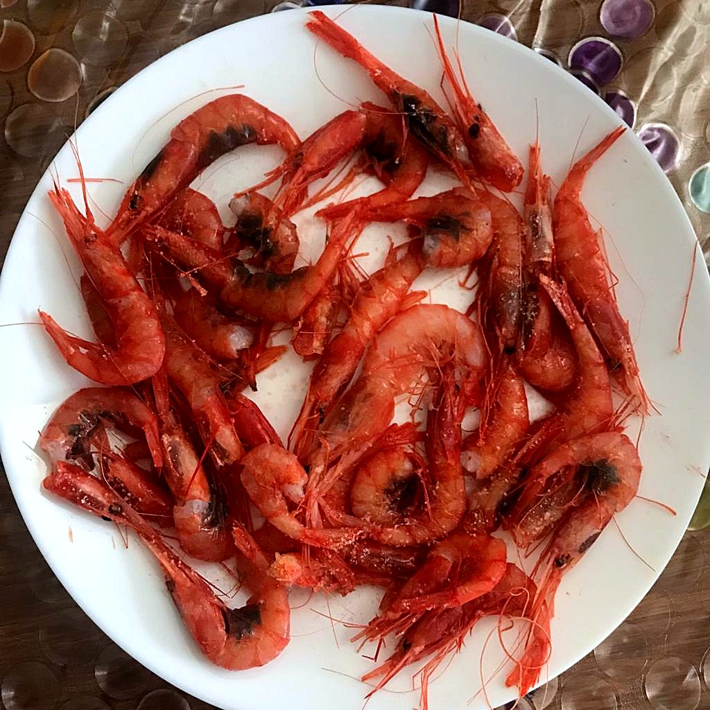 Gamba roja al grill.
