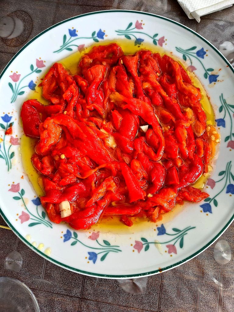 Pimientos rojos asados.